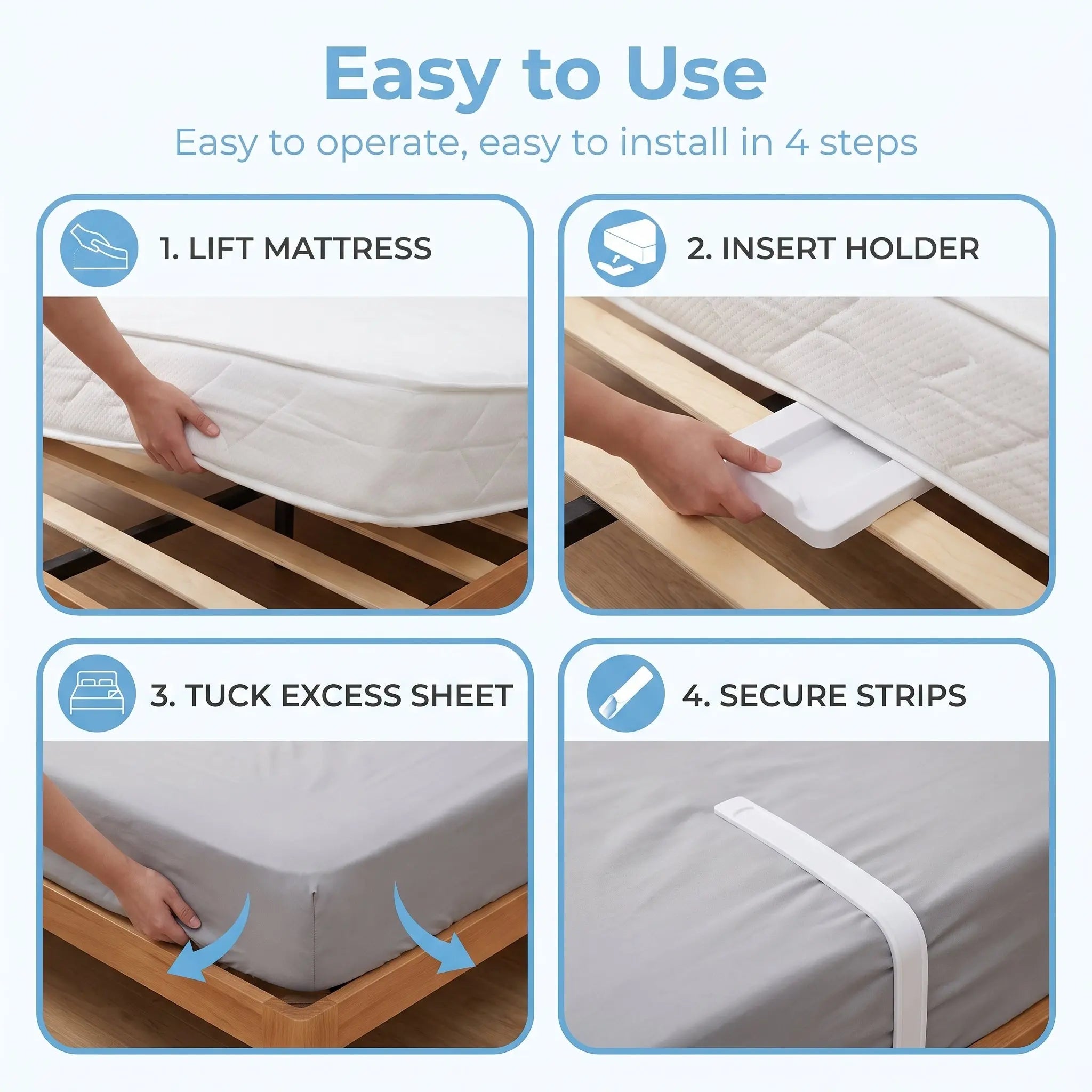Slumblr® Sheet Gripper Straps (4 Pcs)