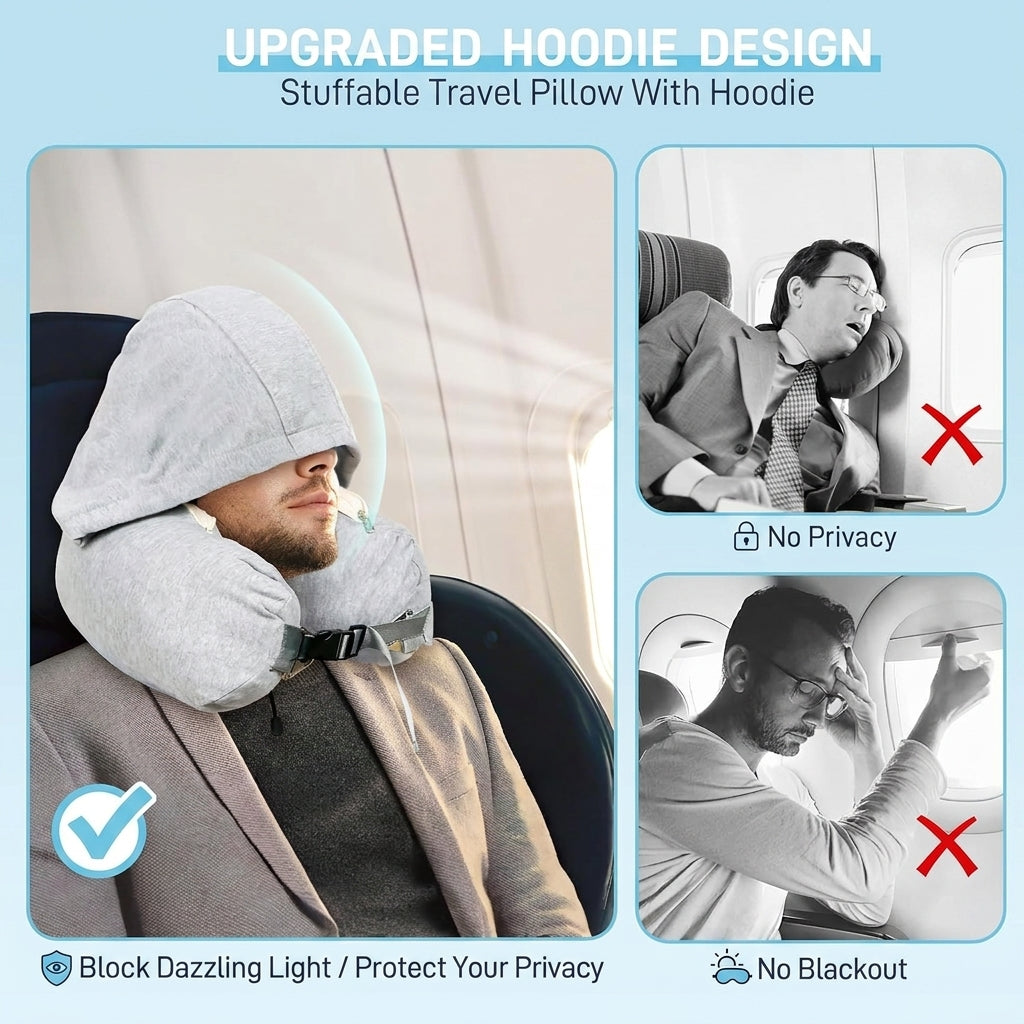 Slumblr® Stuffable Hooded Travel Pillow