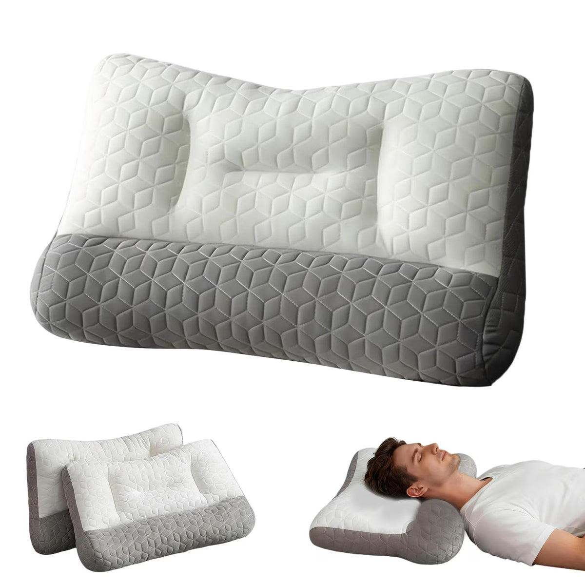 Slumblr® Dual Firmness Ergonomic Contour Pillow