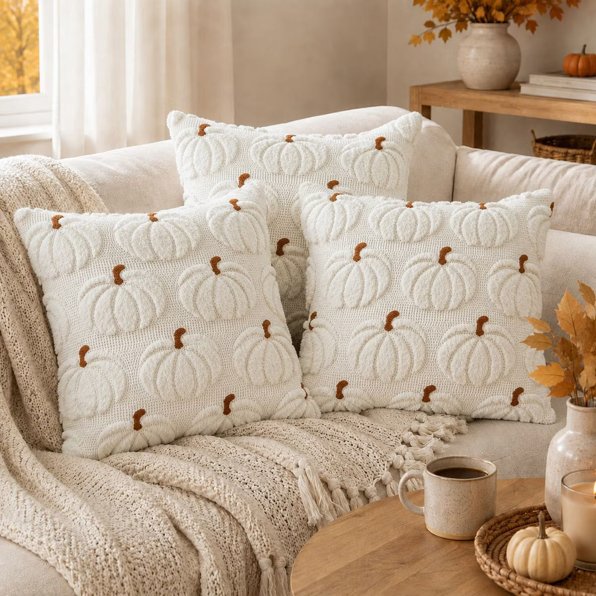 Slumblr® Pumpkin Faux Fur Covers