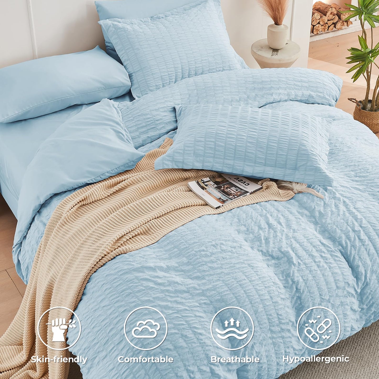 Slumblr® Microfiber Cooling Duvet Cover Set