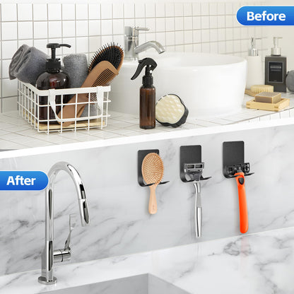 Slumblr® Razor Holder Stainless Steel Adhesive Hooks (2pcs)