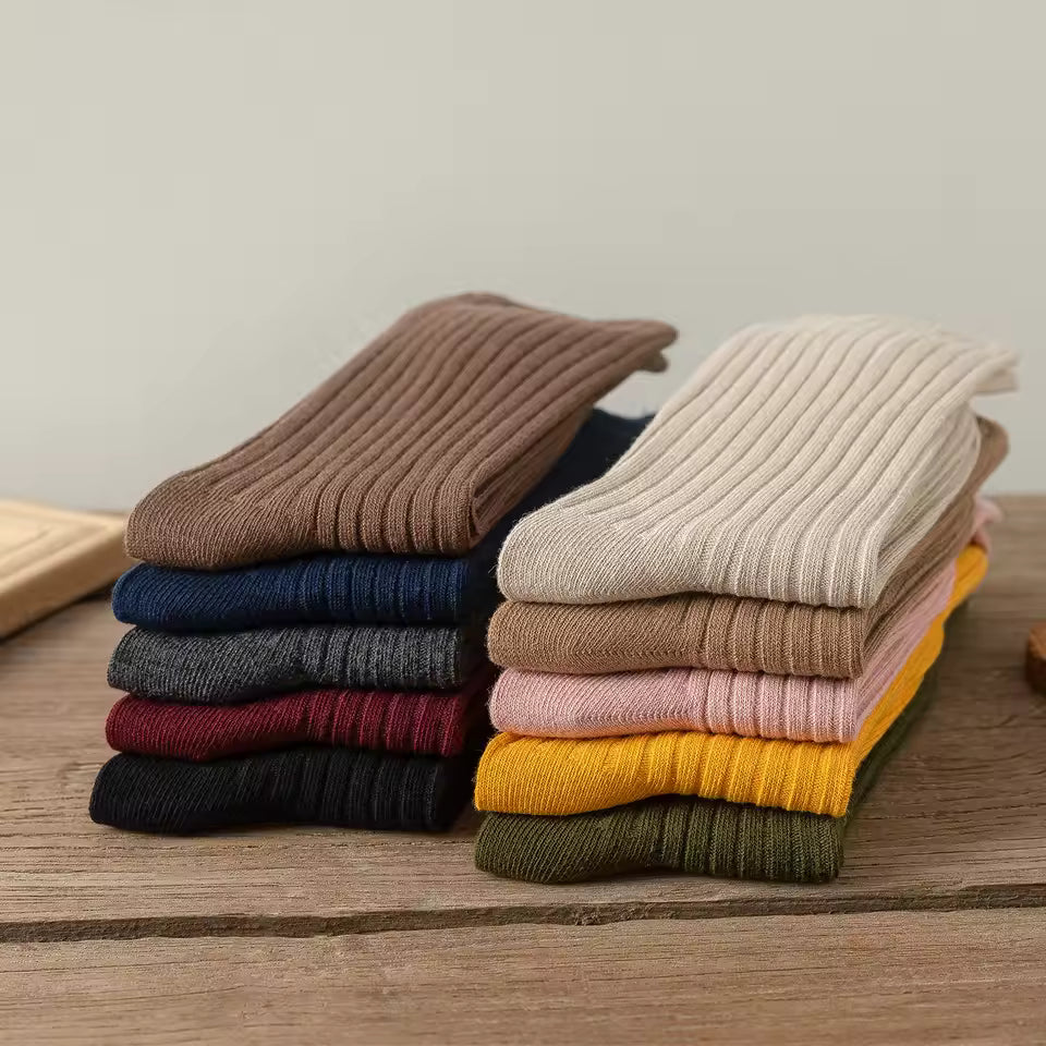 Slumblr® Womens Cute Cotton Neutral Casual Socks (5 Pcs)