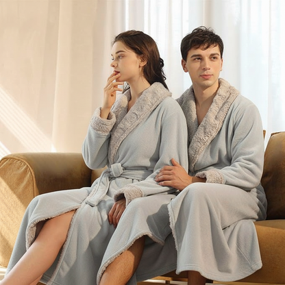 Slumblr® Plush Flannel Fleece Couple Bathrobes