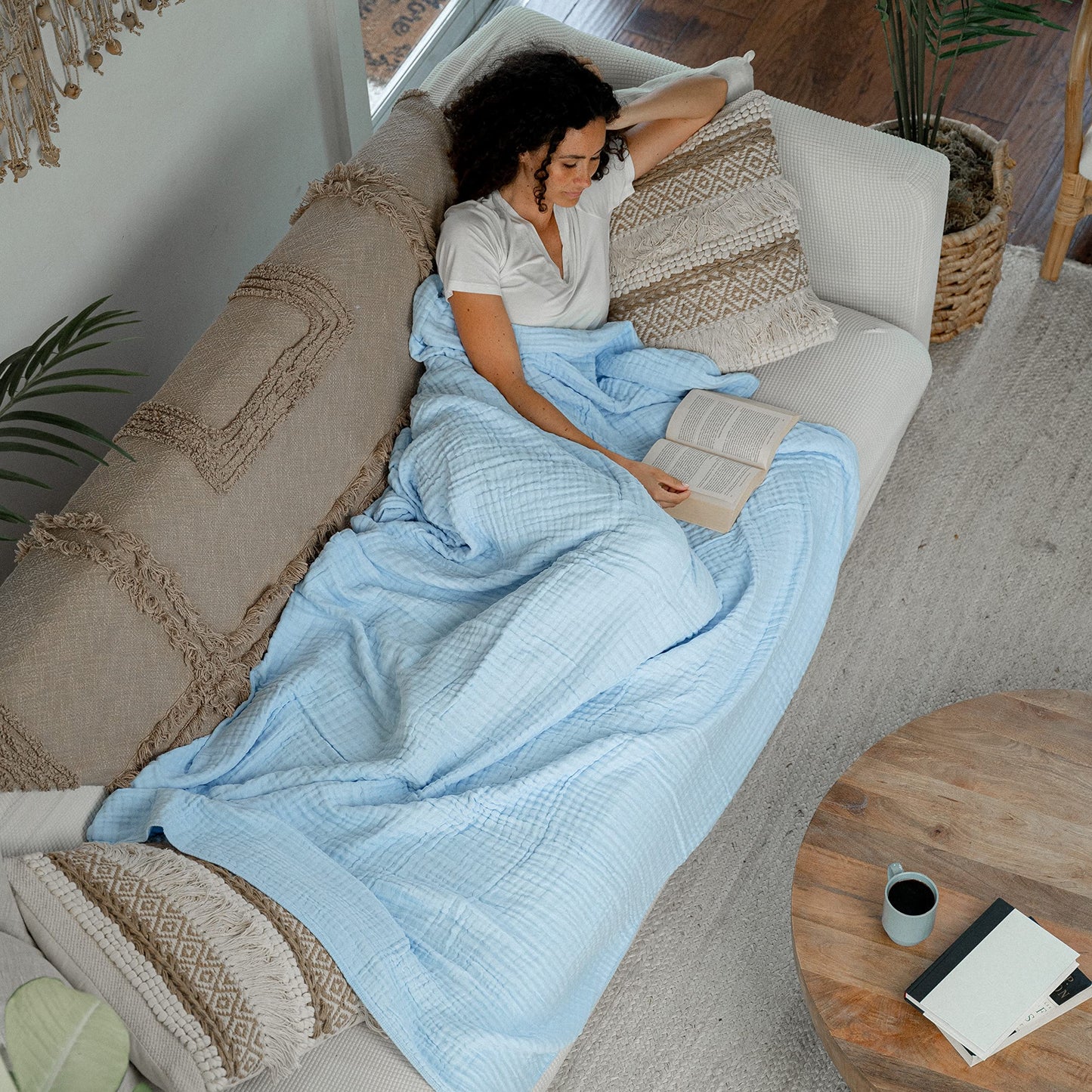 Slumblr® Cotton Muslin Boho Throw Blanket