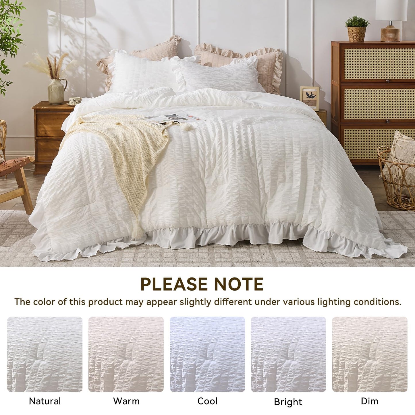 Slumblr® Korean Lace Seersucker Duvet Cover Set