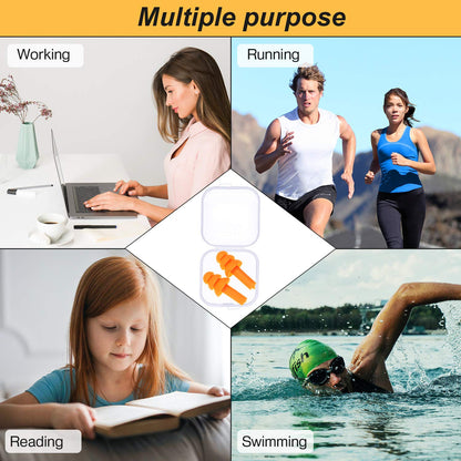 Slumblr® Silicone Earplugs Waterproof with Rope Set