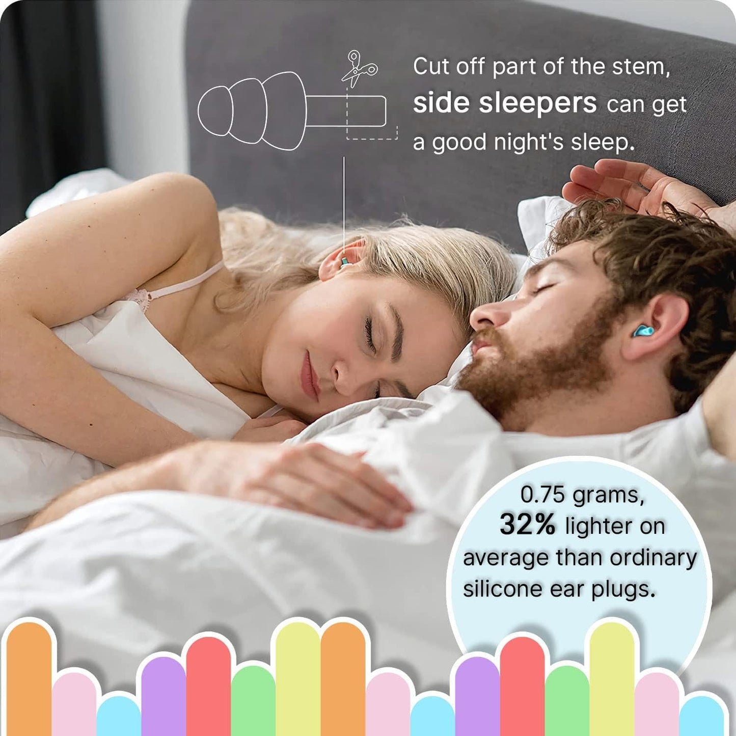 Slumblr® Silicone Earplugs Waterproof with Rope Set