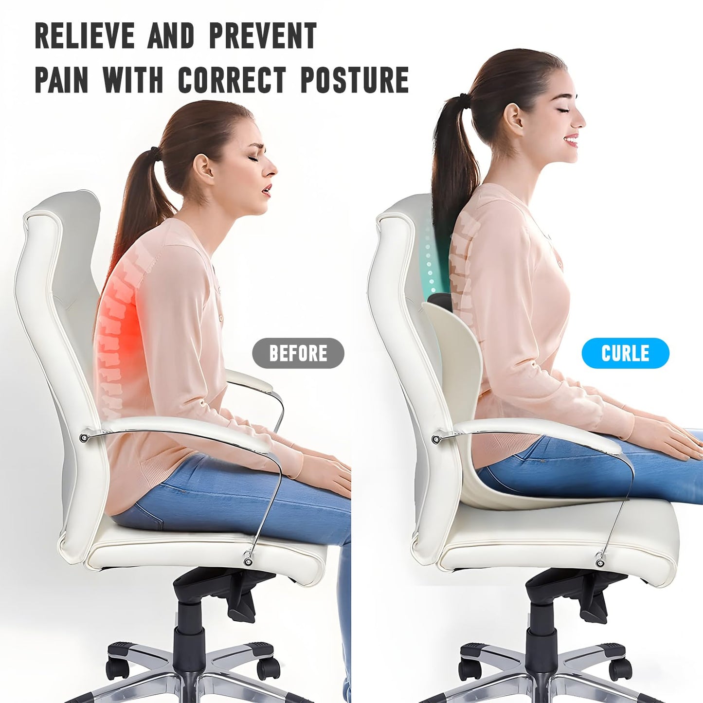 Slumblr® Portable Lumbar Support Office Chair Cushion