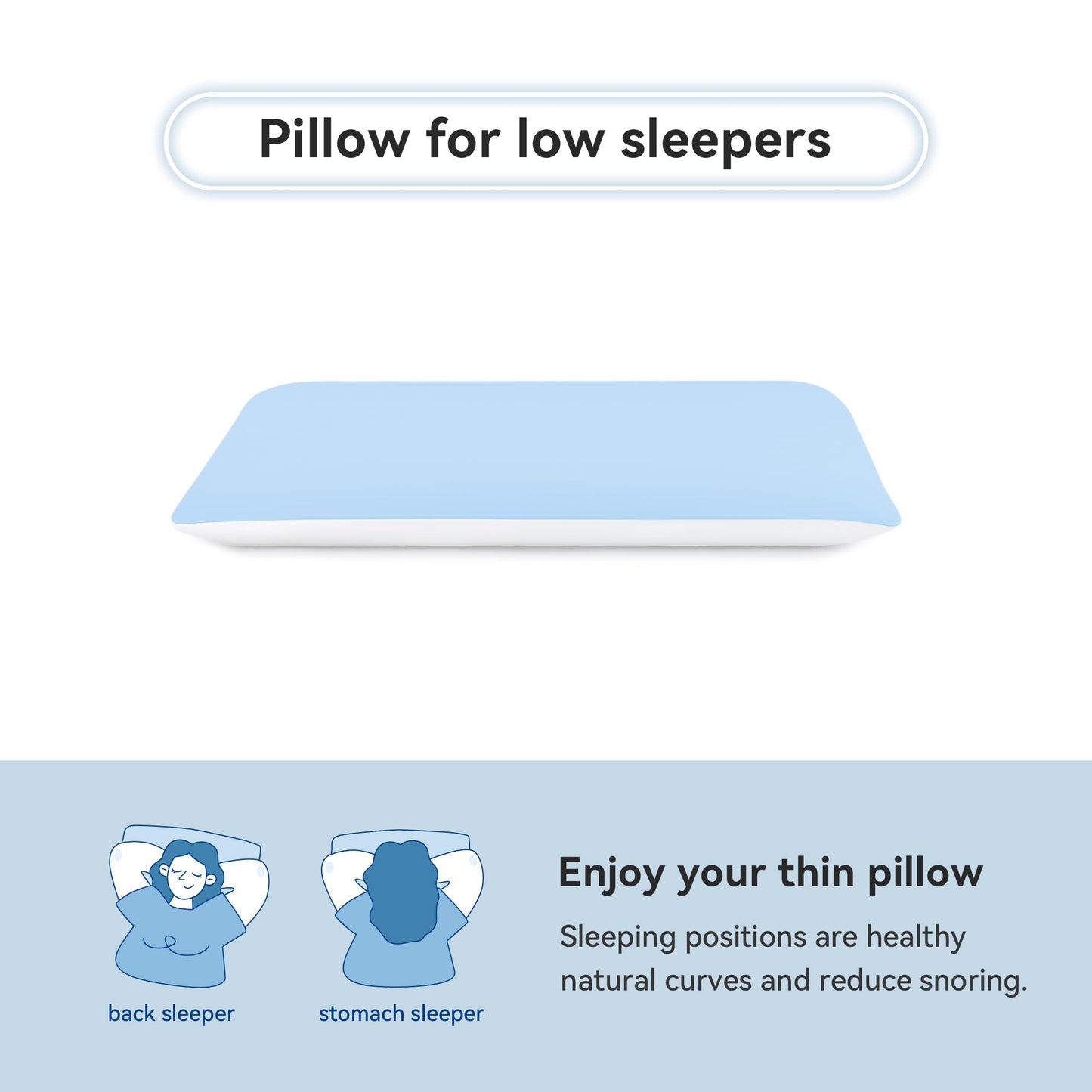 Slumblr® Hyper Slim Memory Foam Pillow