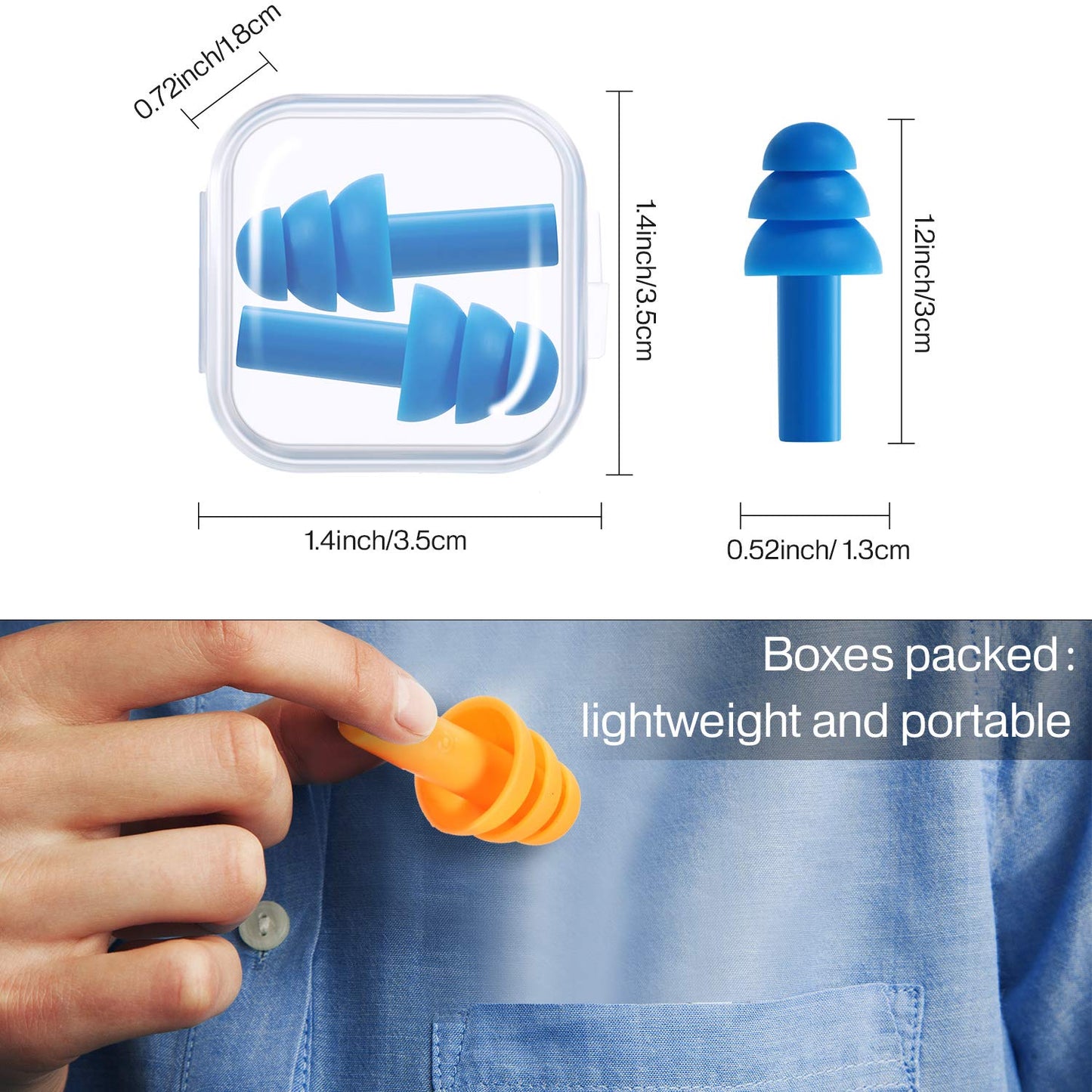 Slumblr® Silicone Earplugs Waterproof with Rope Set