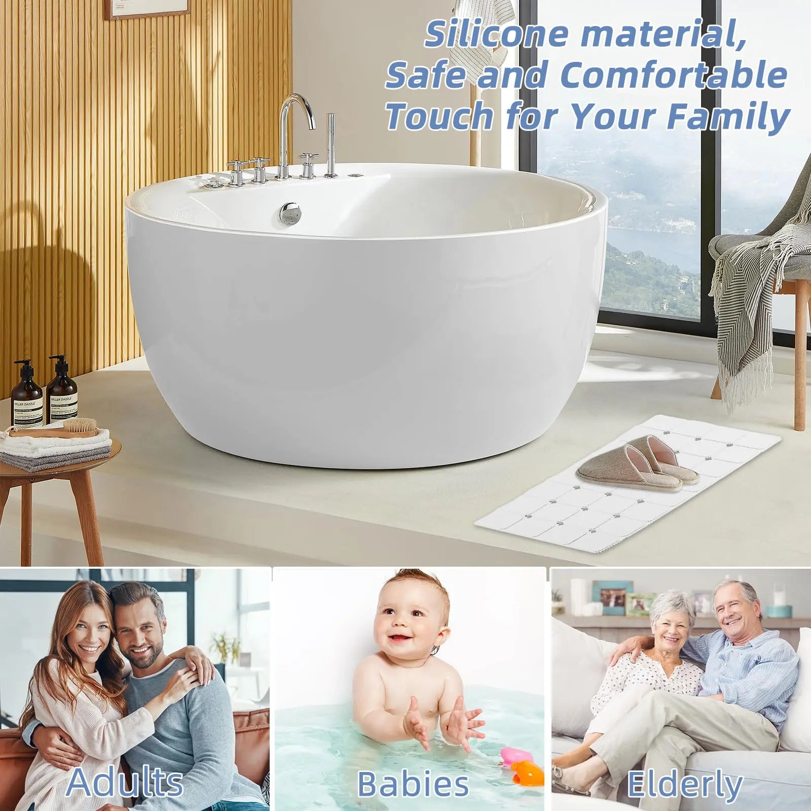 Slumblr® Non Slip Silicone Bathtub Mat Slumblr